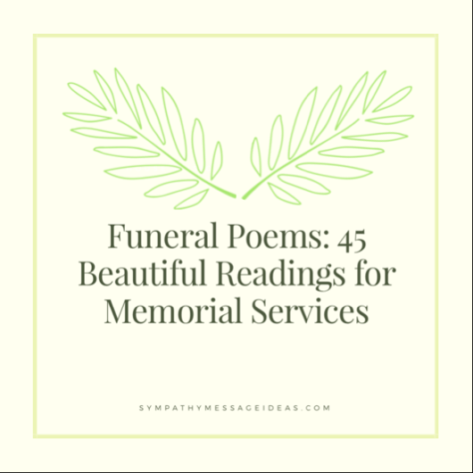 Funeral Poems 45 Beautiful Readings For Memorial Services