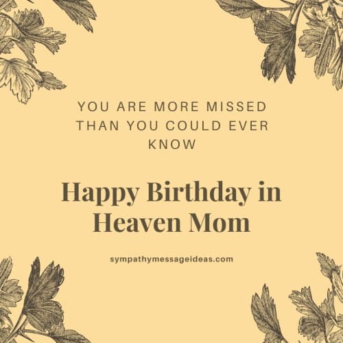 Grattis på födelsedagen i himlen mamma