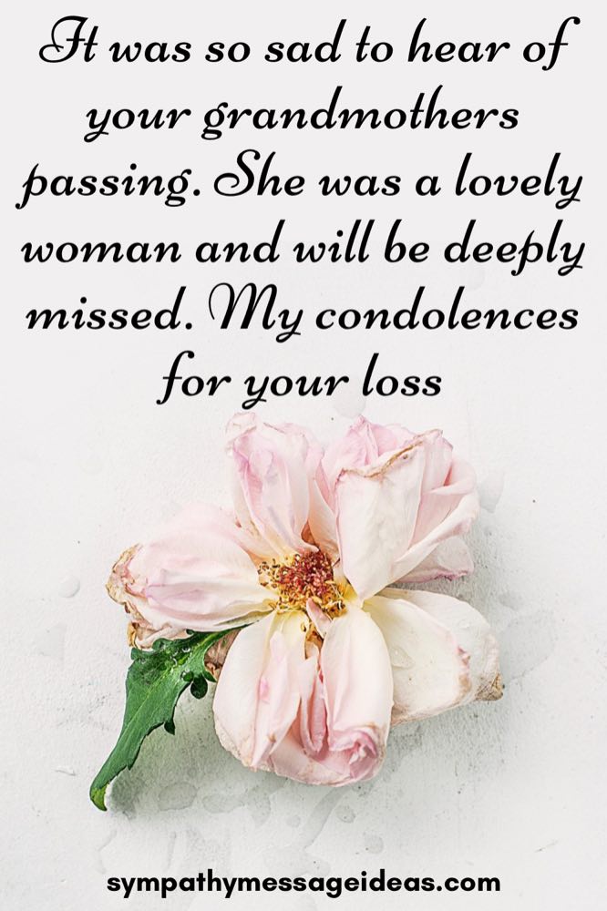Sympathy Message For Loss Of Grandmother werohmedia