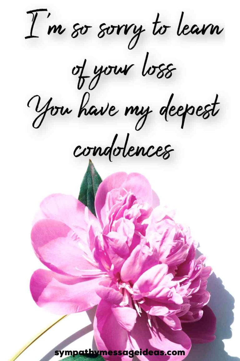 35 Heartfelt Sorry For Your Loss Quotes With Images Sympathy Message 