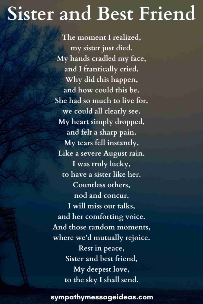 31 Funeral Poems for your Sister - Sympathy Message Ideas