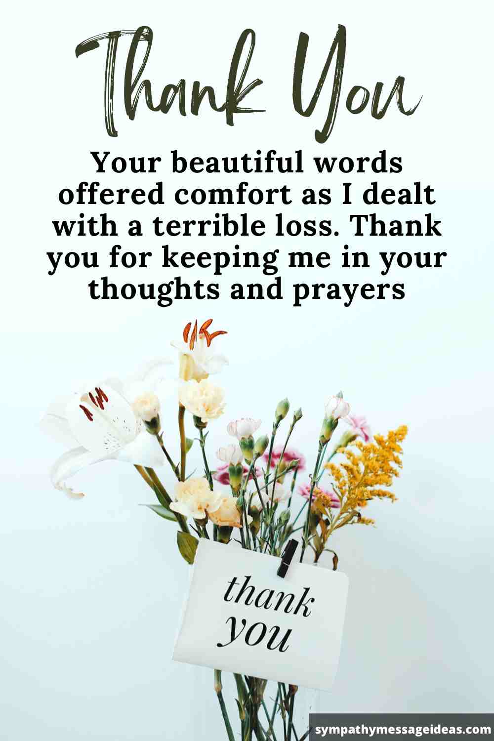 response to sympathy cards