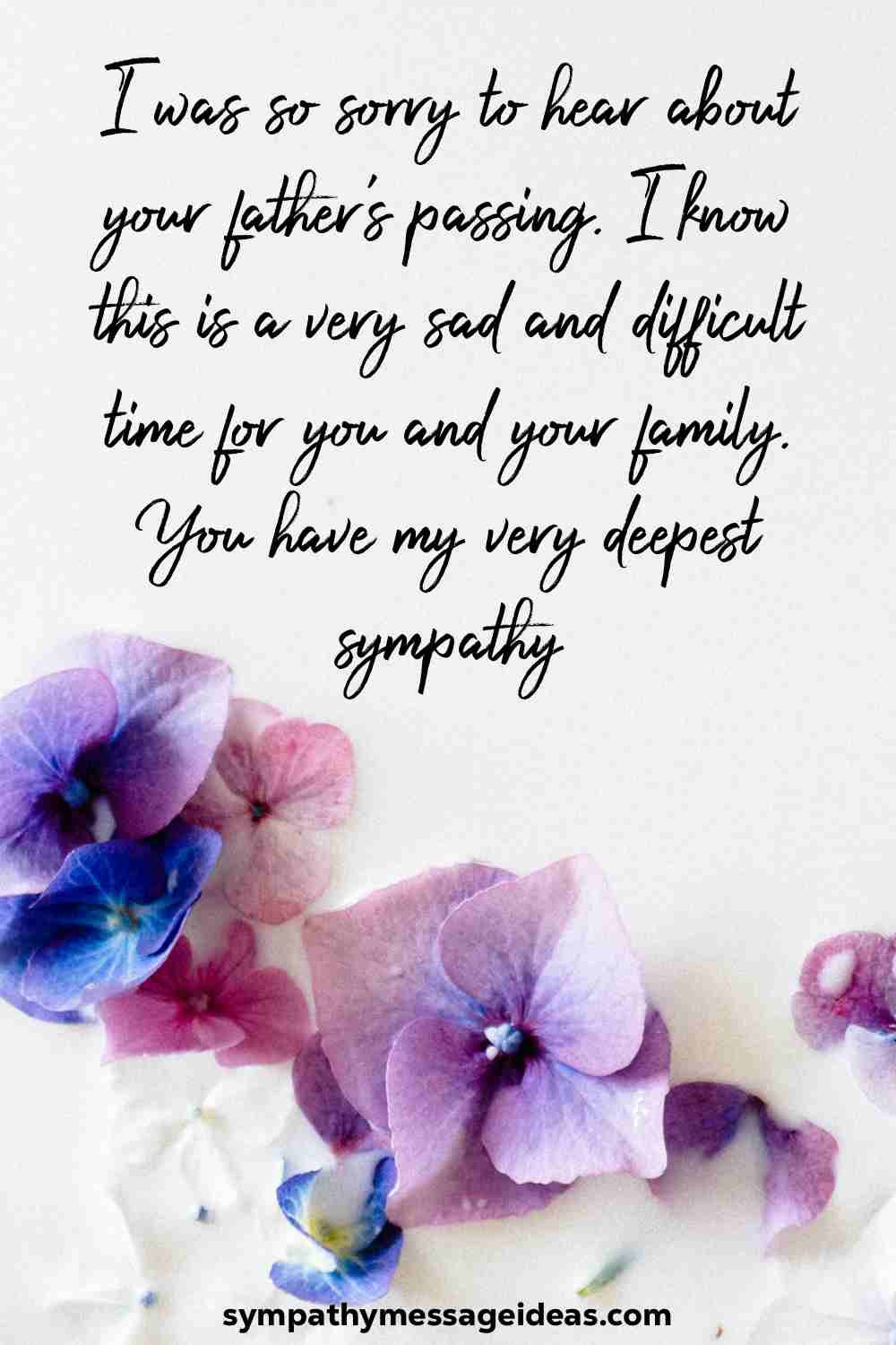 condolence message for loss of father in law
