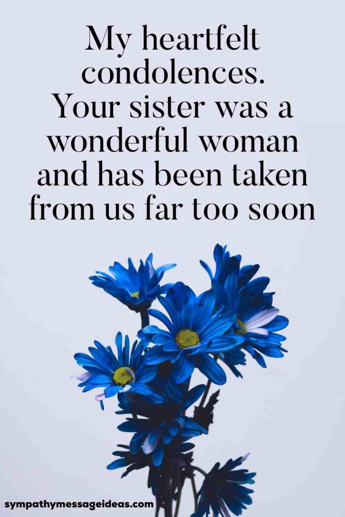 Words Of Sympathy For The Loss Of A Sister 40 Condolence Messages Sympathy Message Ideas