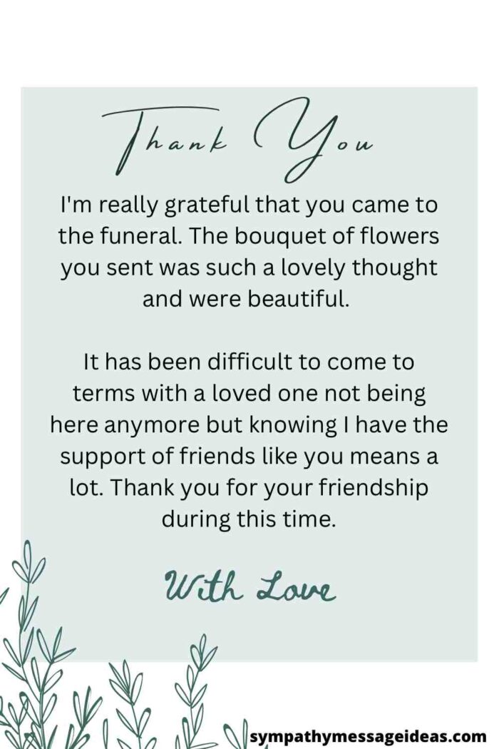 Thank You for Funeral Flowers: 10 Note Examples - Sympathy Message Ideas