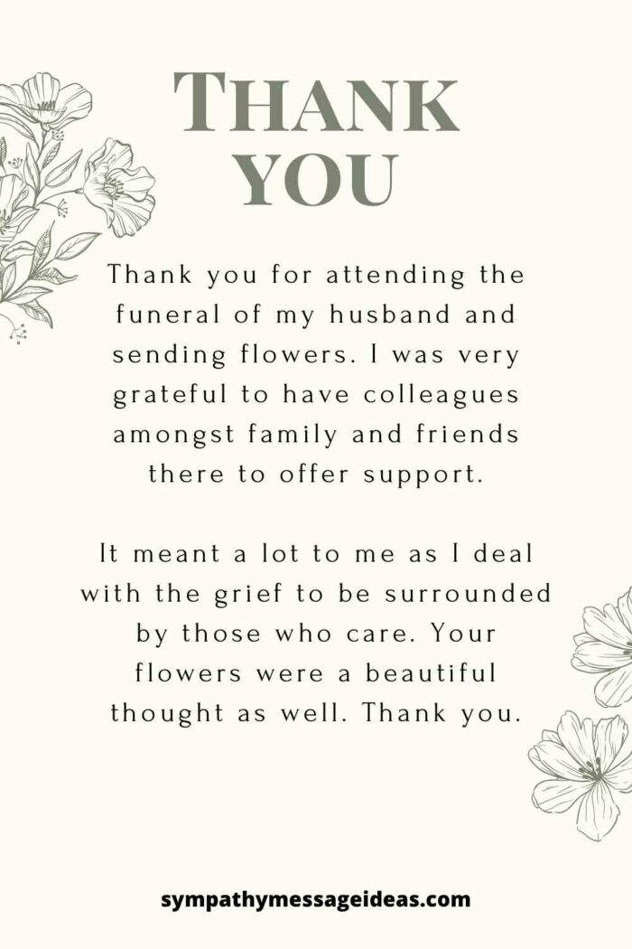 Thank You for Funeral Flowers: 10 Note Examples - Sympathy Message Ideas