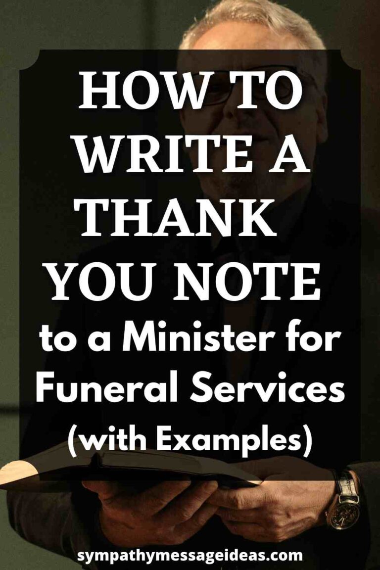 How To Write A Thank You Note To A Minister For Funeral Services (with 