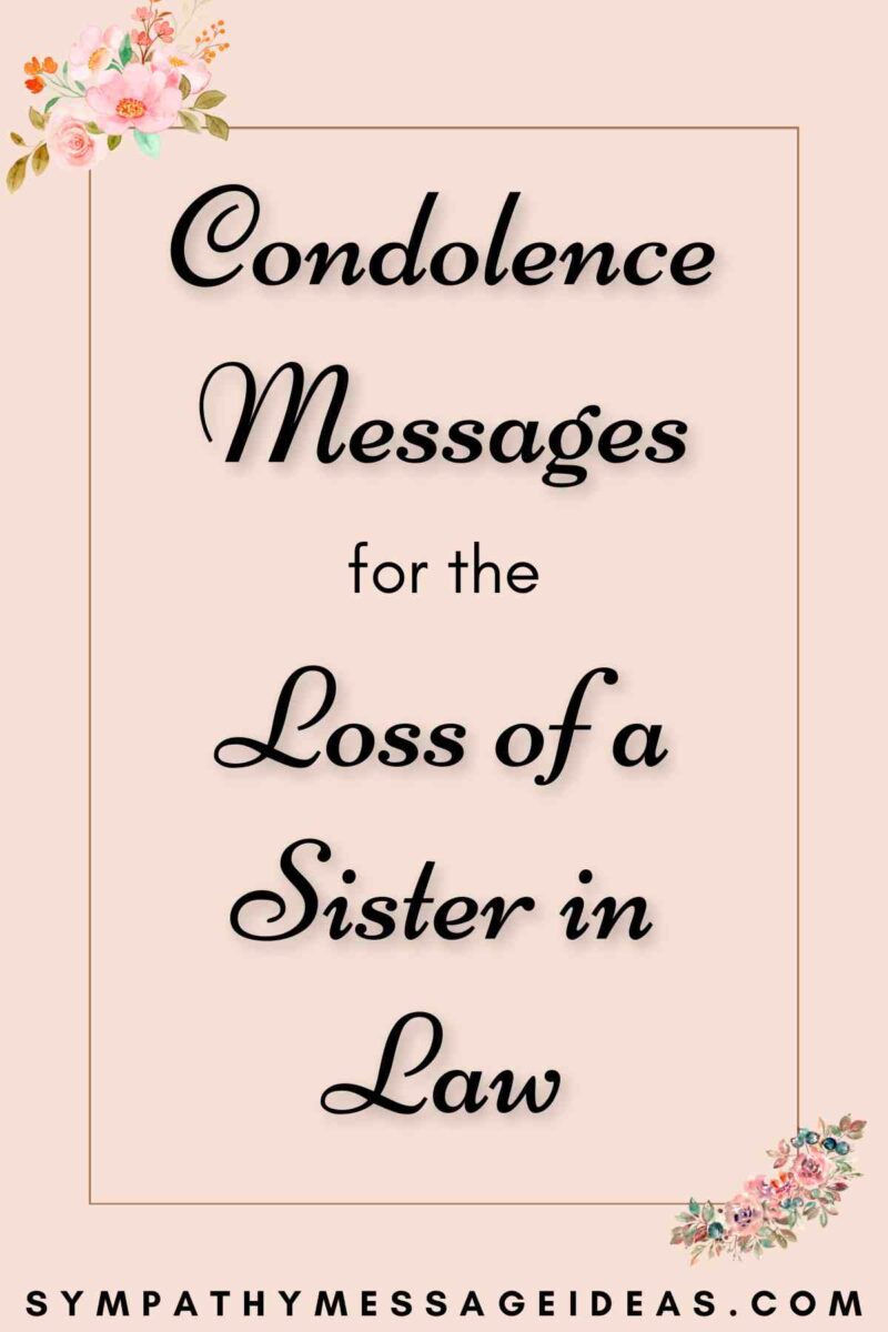 40+ Condolence Messages for the Loss of a Sister in Law - Sympathy ...